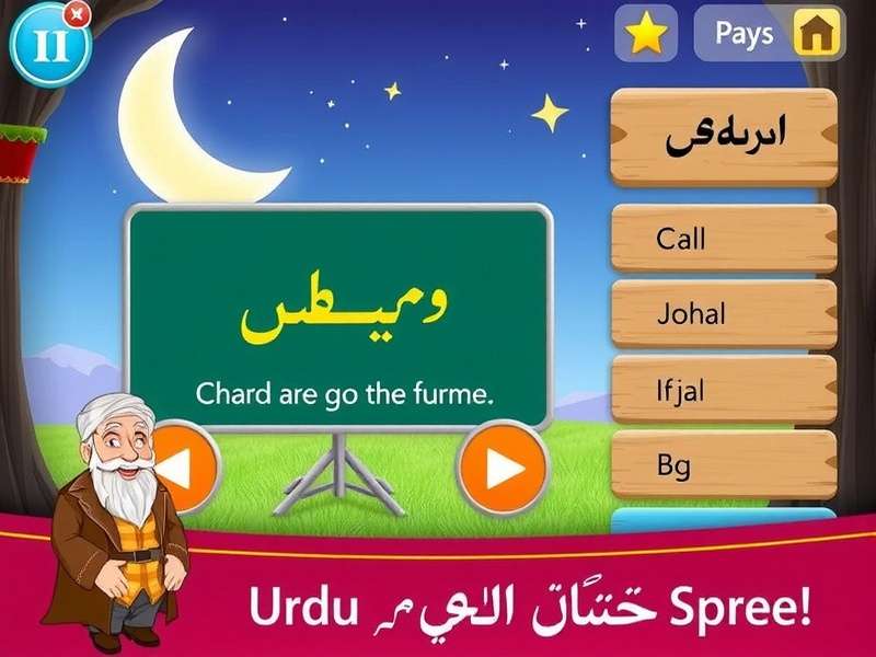 Urdu Spelling Spree Game Screenshot